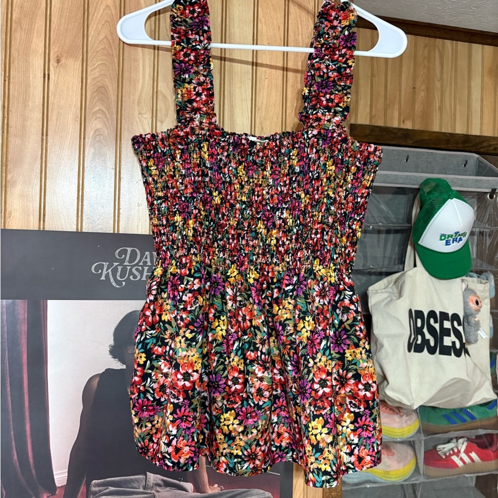 Floral Smocked Women's Blouse